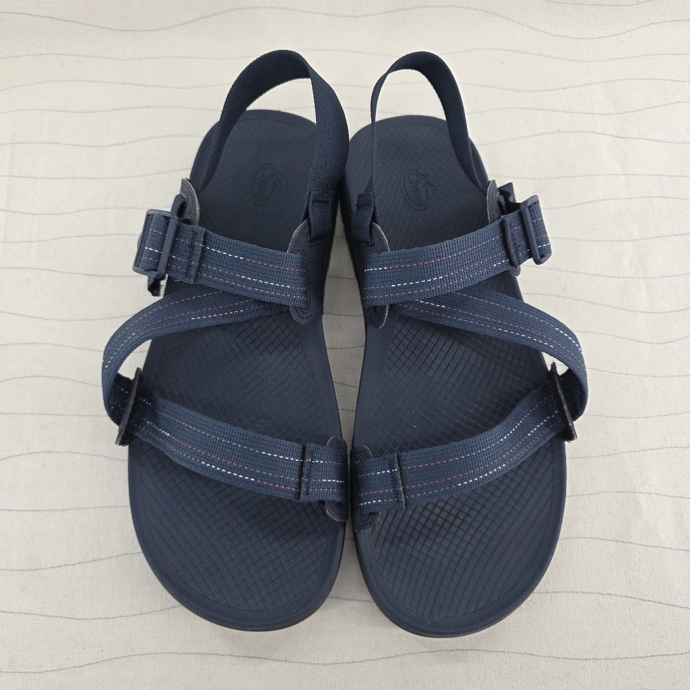 Chaco Mens Lowdown Navy Blue Outdoor Hiking Sandals Shoes JCH107273 Size 11 - Picture 3 of 10